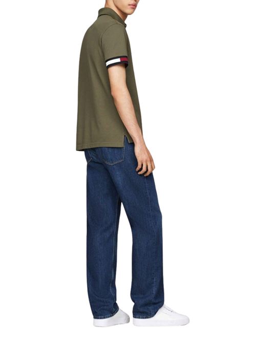 Polo uomo verde in cotone Tommy Hilfiger | MW0MW38458PLI